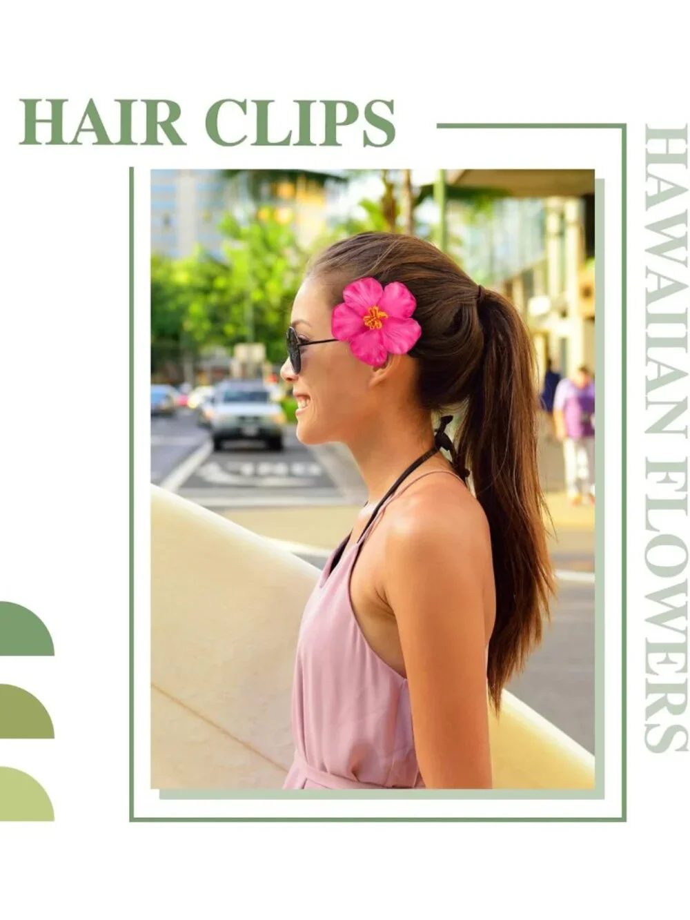 45 Pcs Hibiscus Hair Clips - Colorful Floral Accessories for Weddings & Beach